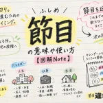 節目（ふしめ）の意味や使い方【図解Note】