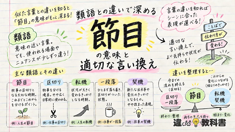 誤用を防ぐ節目の意味と使い分けのポイント