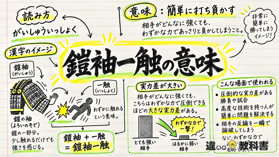 鎧袖一触の意味とは？読み方と漢字をわかりやすく解説