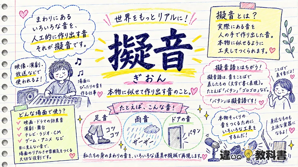 擬音（ぎおん）の意味や使い方【図解Note】