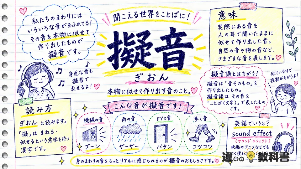 擬音の意味とは？読み方・英語表記をわかりやすく解説