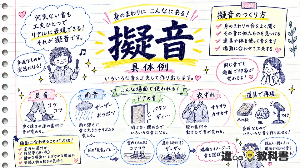 擬音の意味がわかる具体例｜効果音の種類と作り方
