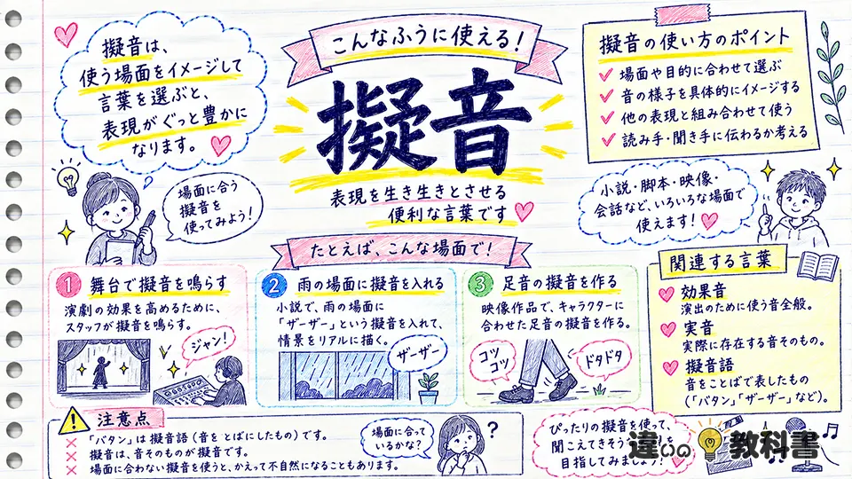 擬音の意味と使い方｜例文・類語・注意点まで整理