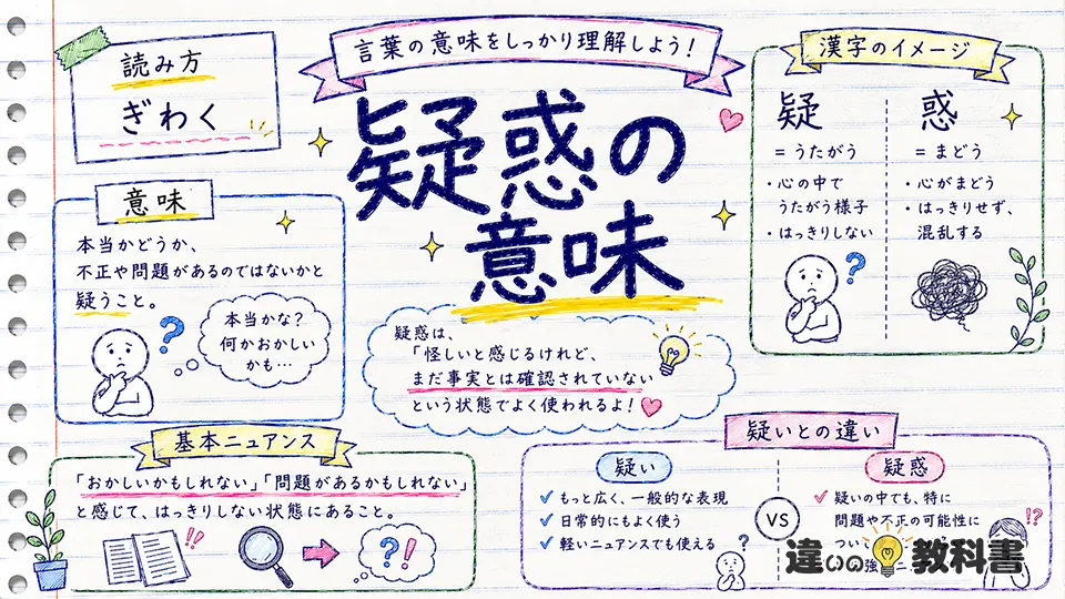 疑惑の意味とは?読み方・漢字から基本ニュアンスを解説