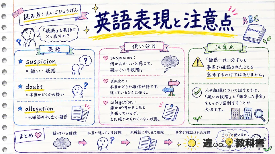 疑惑の意味を英語表現と使用時の注意点からさらに理解する