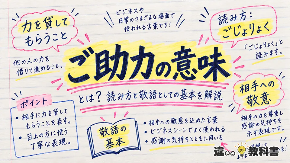 ご助力の意味とは？読み方と敬語としての基本を解説