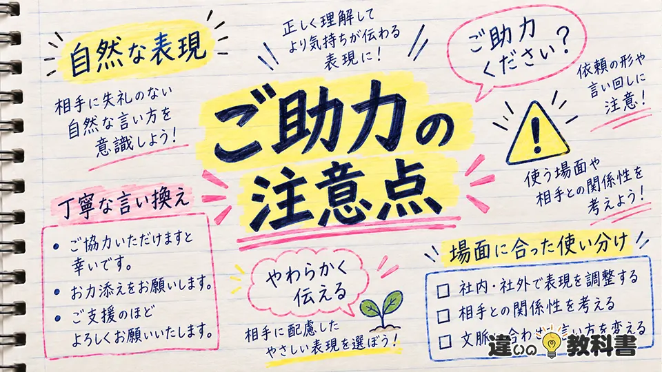 ご助力の意味を踏まえて覚えたい注意点と自然な表現
