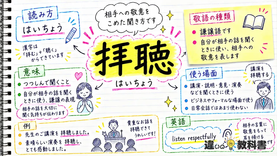 拝聴の意味とは？読み方・敬語の種類をわかりやすく解説