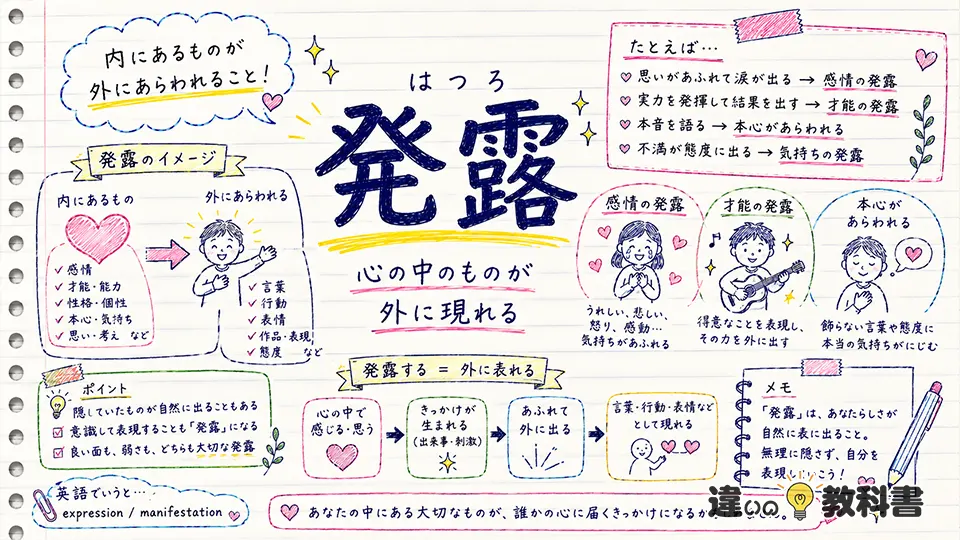 発露（はつろ）の意味や使い方【図解Note】