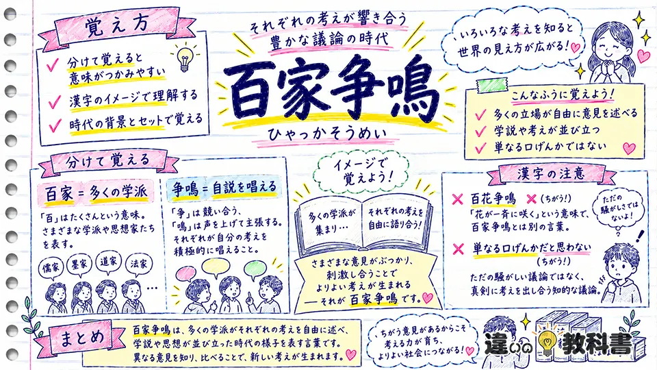 百家争鳴の意味を覚えるポイントと正しい使い分け