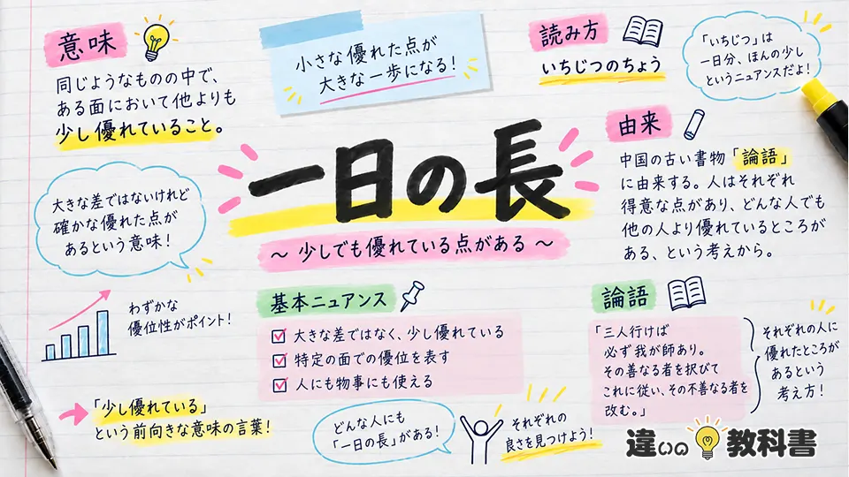 一日の長の意味とは？読み方と基本的なニュアンス