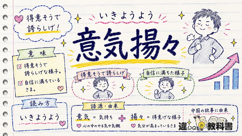 意気揚々の意味とは？読み方・語源までわかりやすく解説