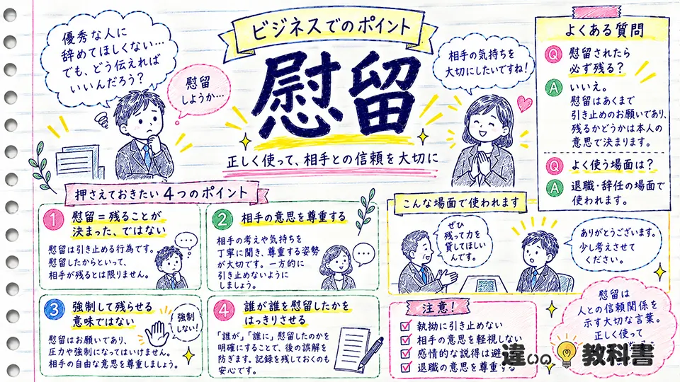 慰留の意味をビジネスで正しく使うポイントと注意点