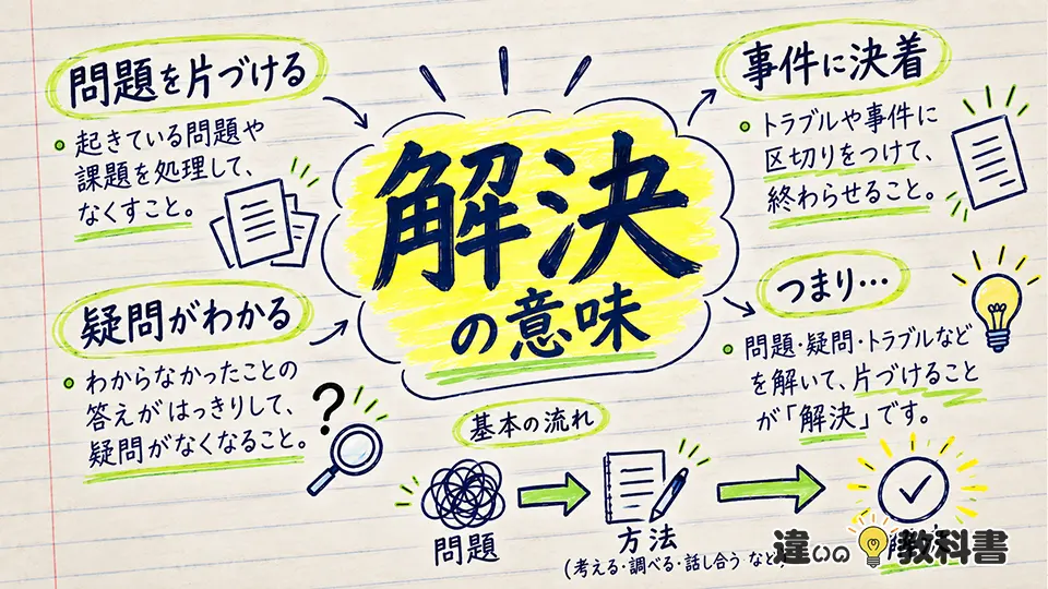 解決の意味とは？基本的な意味をわかりやすく解説