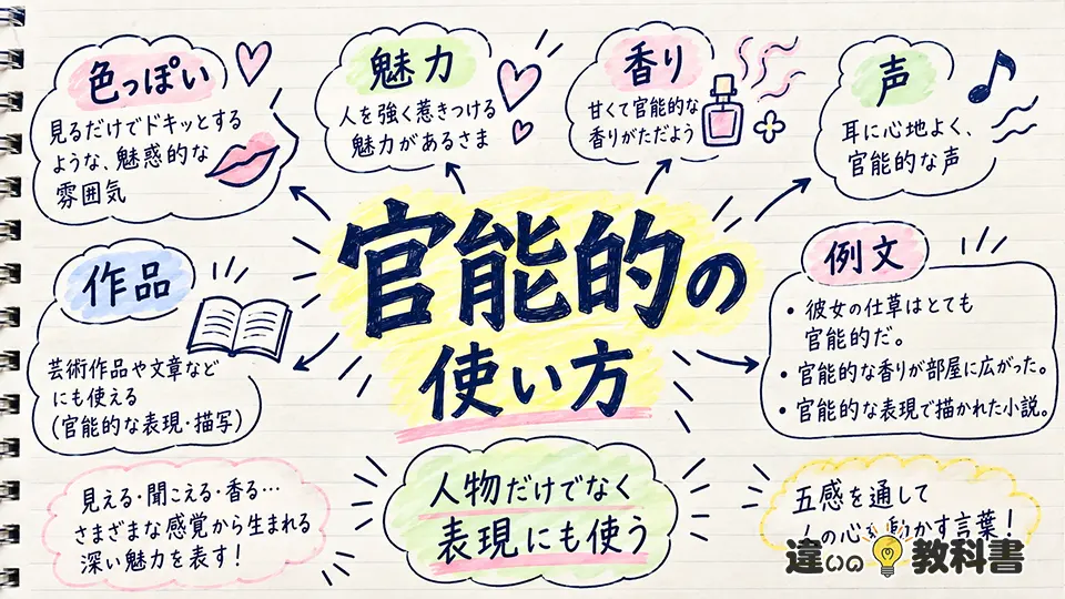 官能の意味からわかる「官能的」の使い方と例文