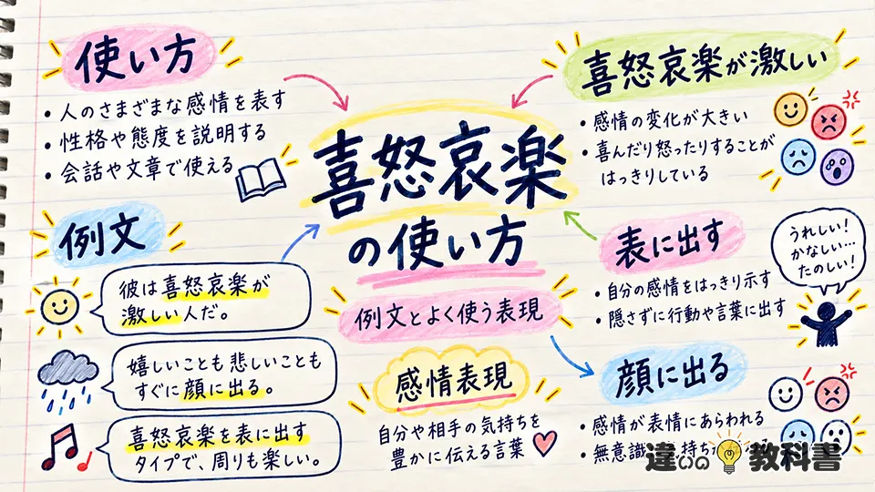 喜怒哀楽の意味を生かした使い方と例文｜「激しい」「表に出す」は悪い意味？