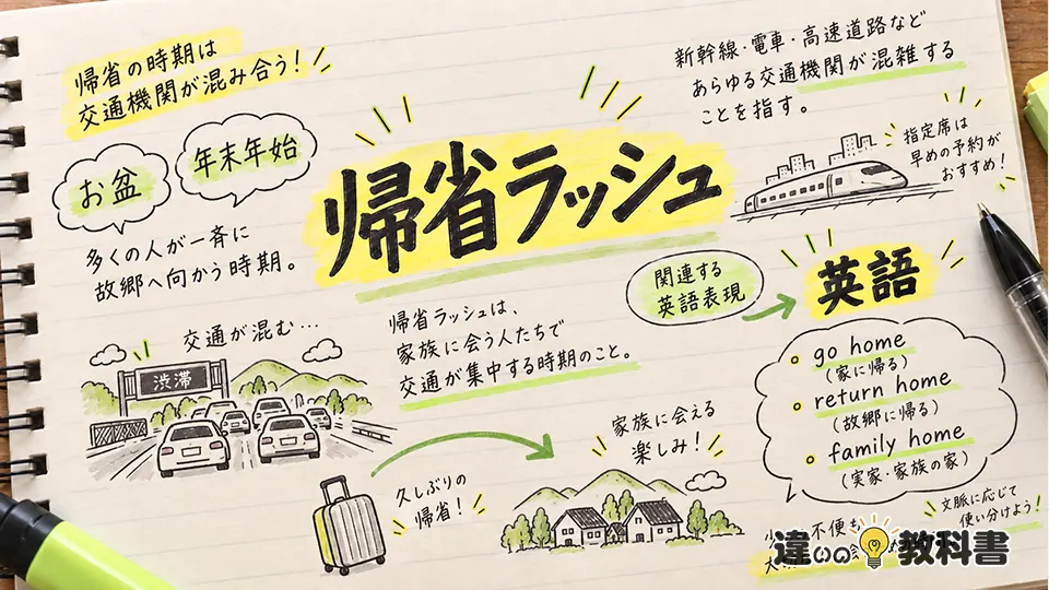 帰省の意味を知るとわかる帰省ラッシュや英語表現