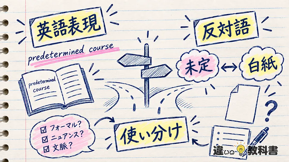 既定路線の意味をさらに理解する英語・反対語・使い分け