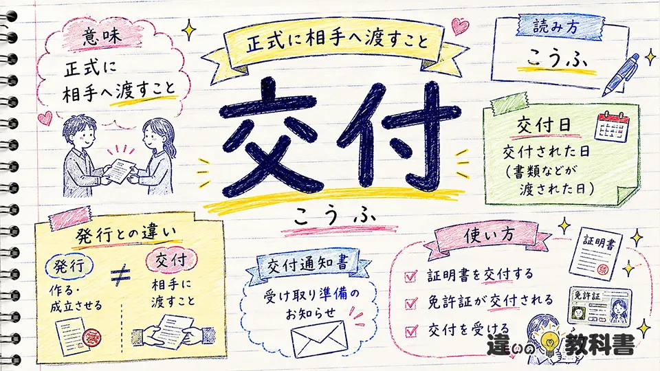 交付（こうふ）の意味や使い方【図解Note】