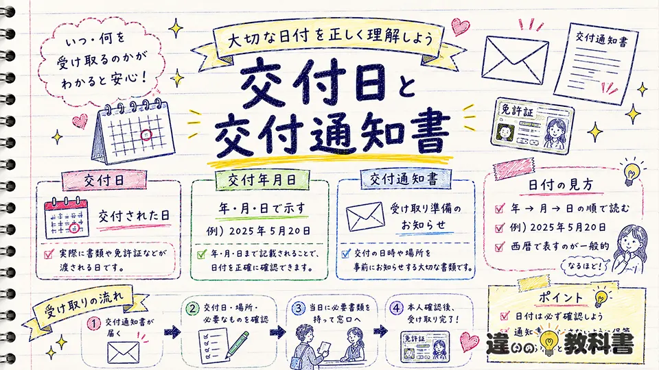 交付の意味からわかる交付日・交付年月日・交付通知書