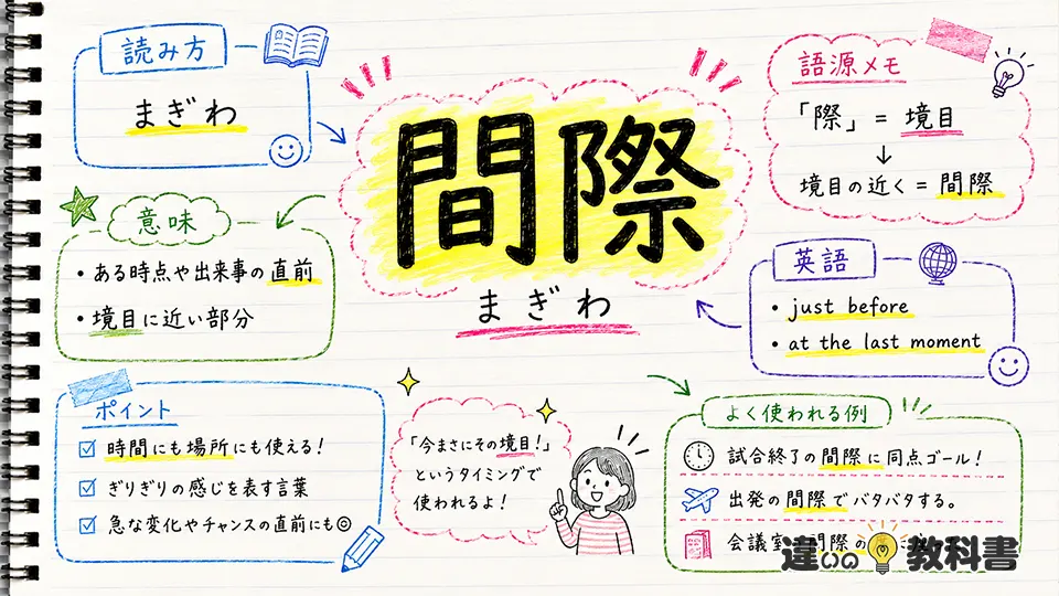 間際の意味とは？読み方・語源・英語表現をわかりやすく解説