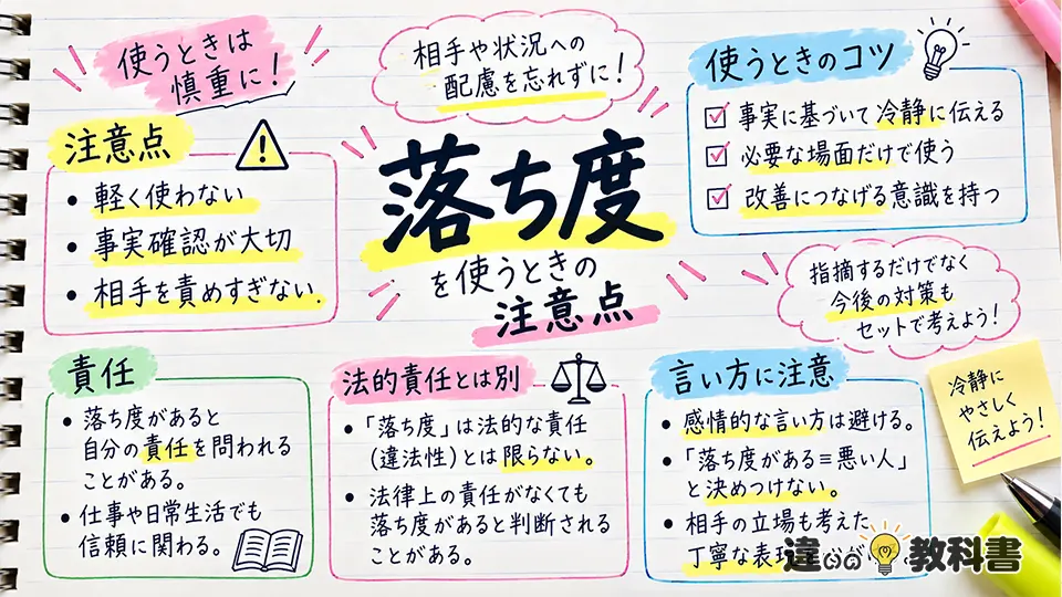 落ち度の意味を正しく理解して使うときの注意点