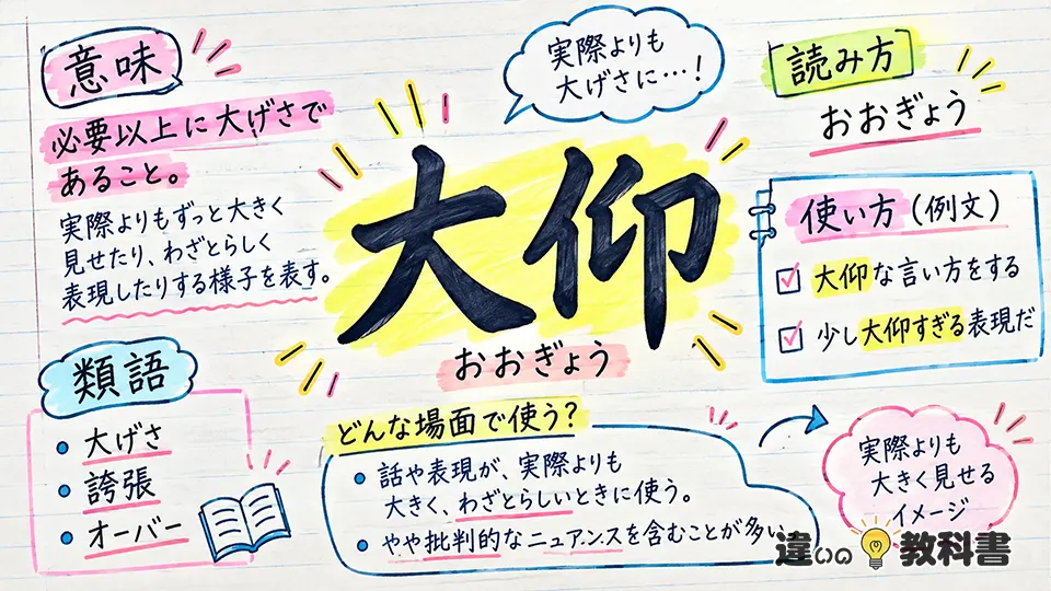 大仰（おおぎょう）の意味や使い方【図解Note】