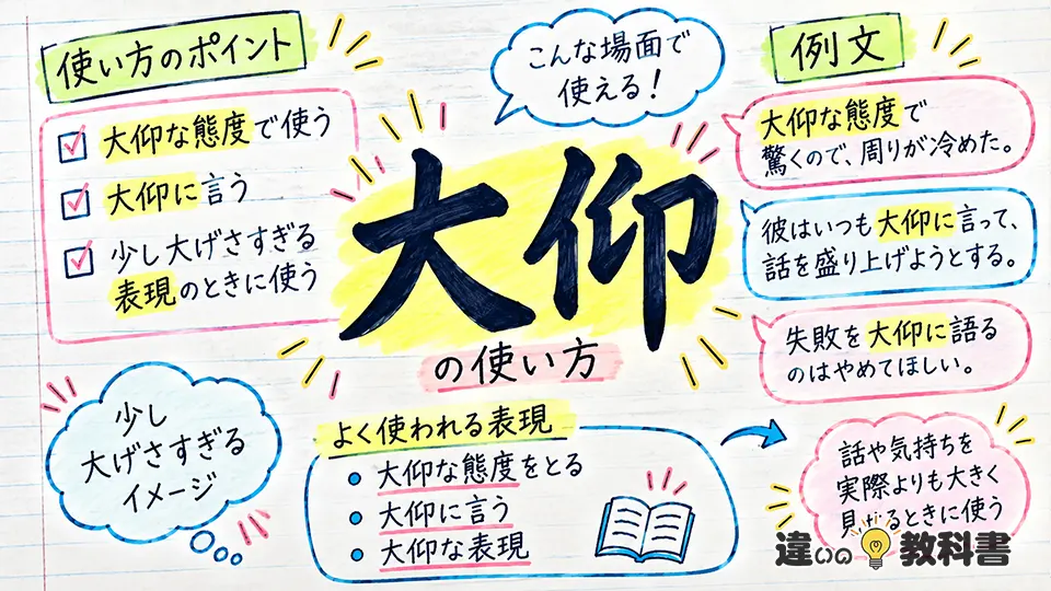 大仰の意味とは？読み方や基本的なニュアンスを解説