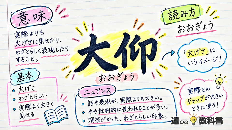 大仰の意味がわかる使い方と例文