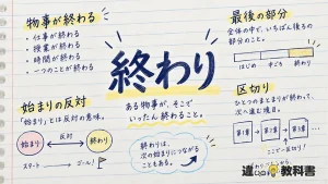終わり（おわり）の意味や使い方【図解Note】