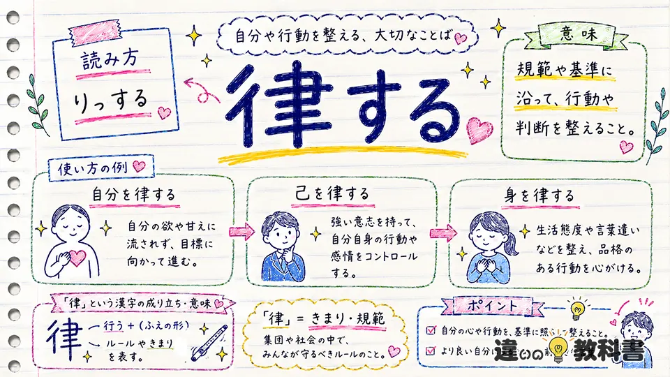 律するの意味とは？読み方や簡単な意味を解説