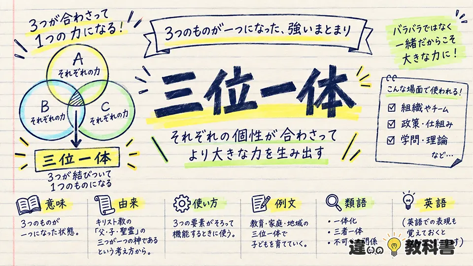 三位一体（さんみいったい）の意味や使い方【図解Note】