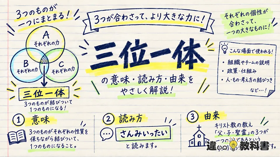三位一体の意味とは？読み方・由来を簡単に解説
