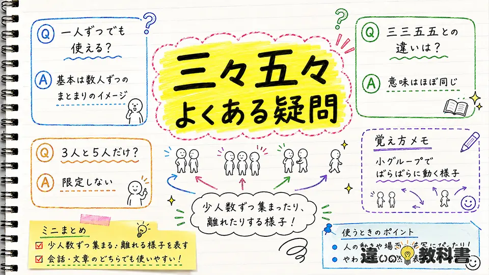 三々五々の意味を正しく理解するためのよくある疑問