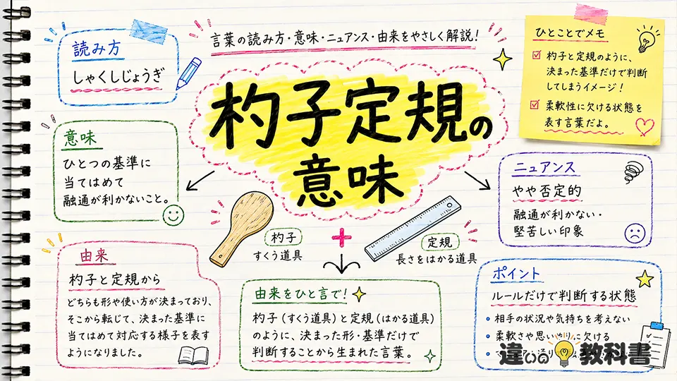 杓子定規の意味とは?読み方・ニュアンス・由来をわかりやすく解説