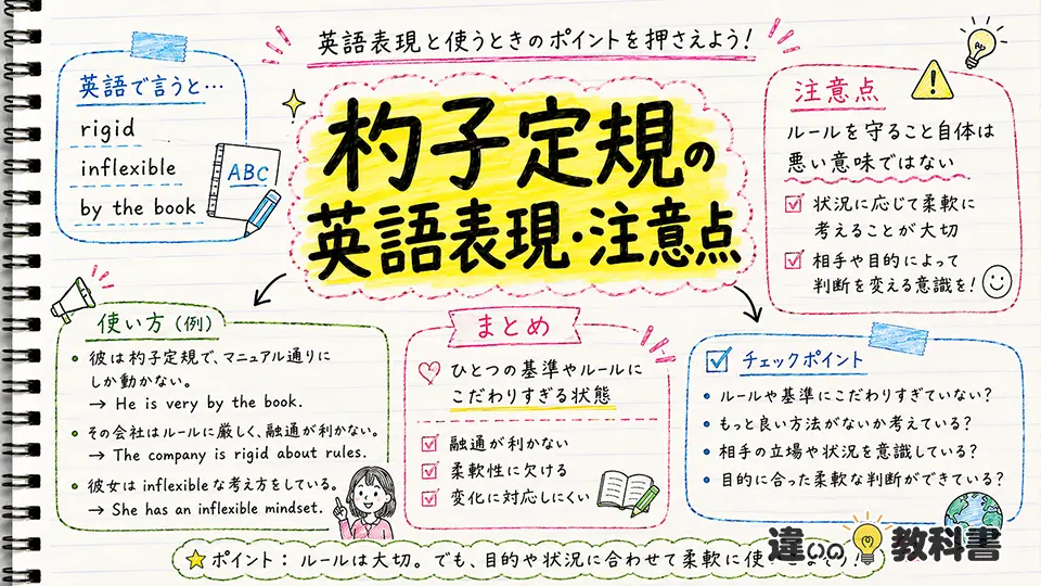 杓子定規の意味を正しく使うための英語表現・注意点・まとめ