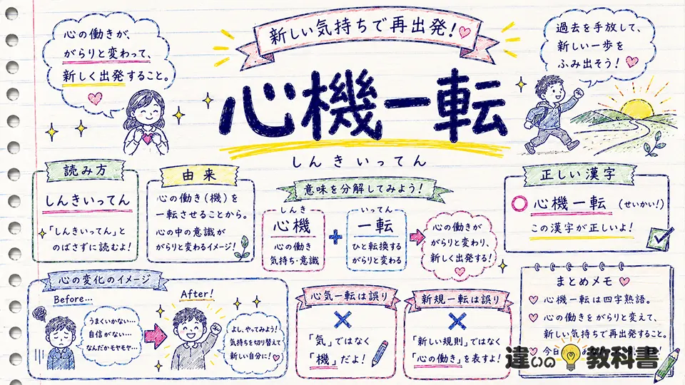 心機一転の意味とは？読み方・由来・正しい漢字を解説