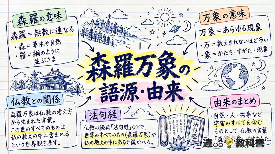 森羅万象の意味がわかる語源・由来と仏教との関係