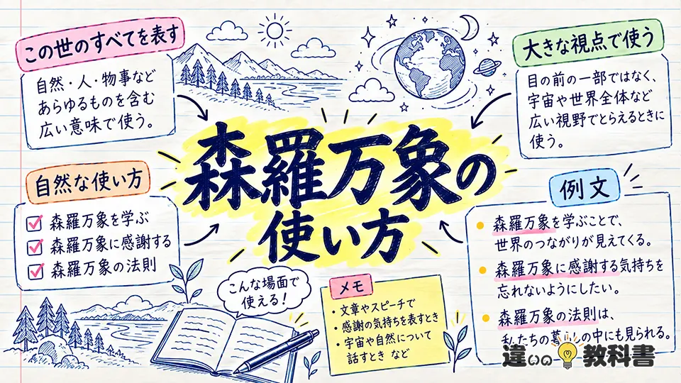 森羅万象の意味を踏まえた使い方と例文
