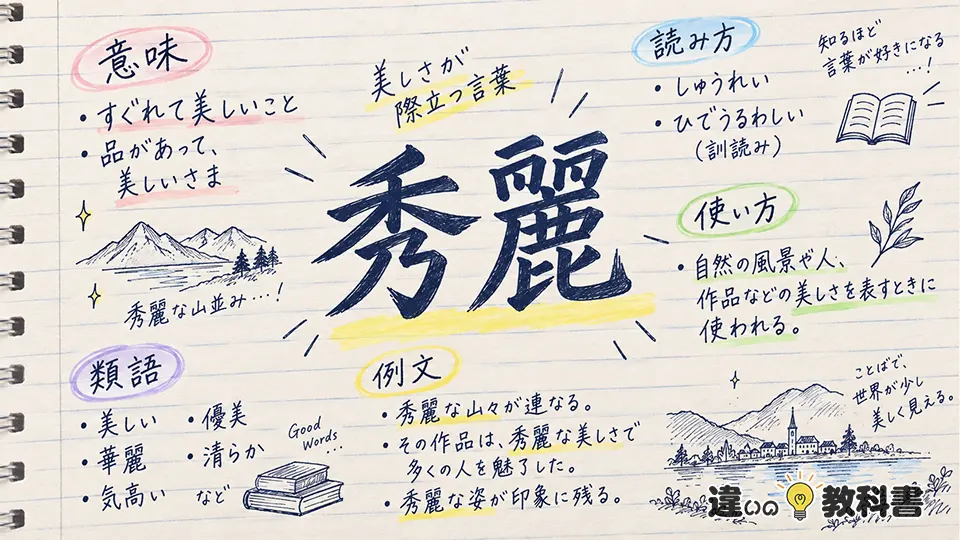 秀麗（しゅうれい）の意味や使い方【図解Note】