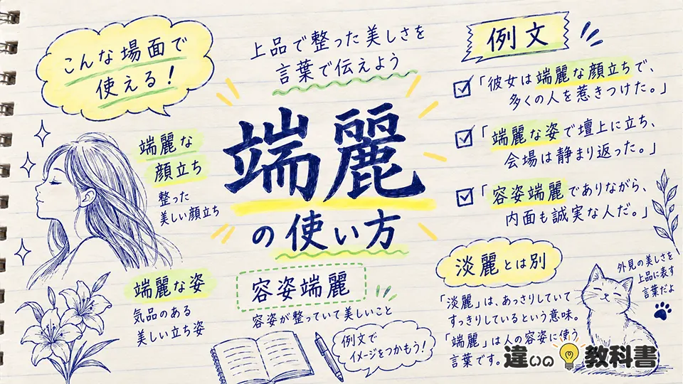 端麗の意味が伝わる使い方と例文を紹介