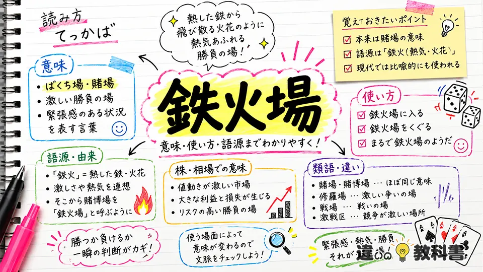 鉄火場の意味から分かる使い方｜例文・株・相場での表現