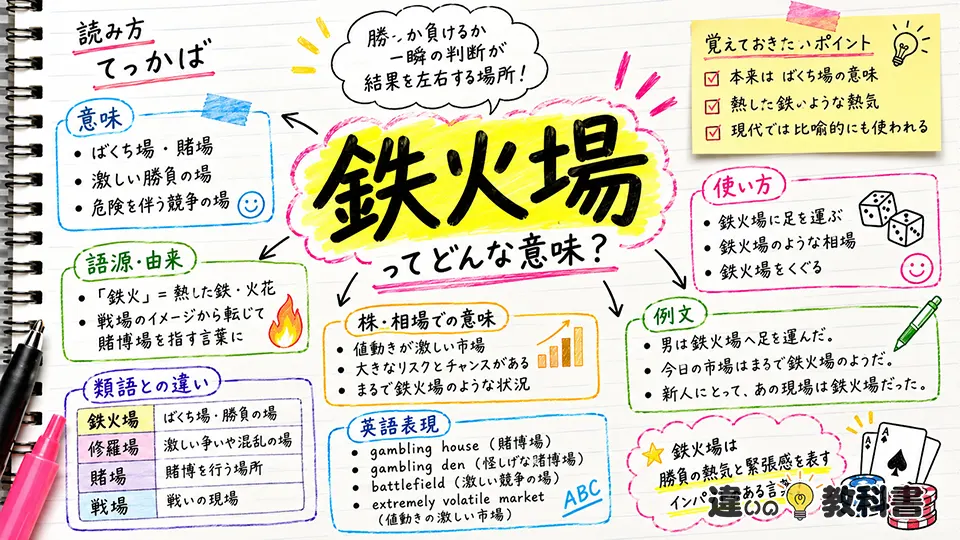 鉄火場の意味を正しく理解するための英語表現・注意点・まとめ
