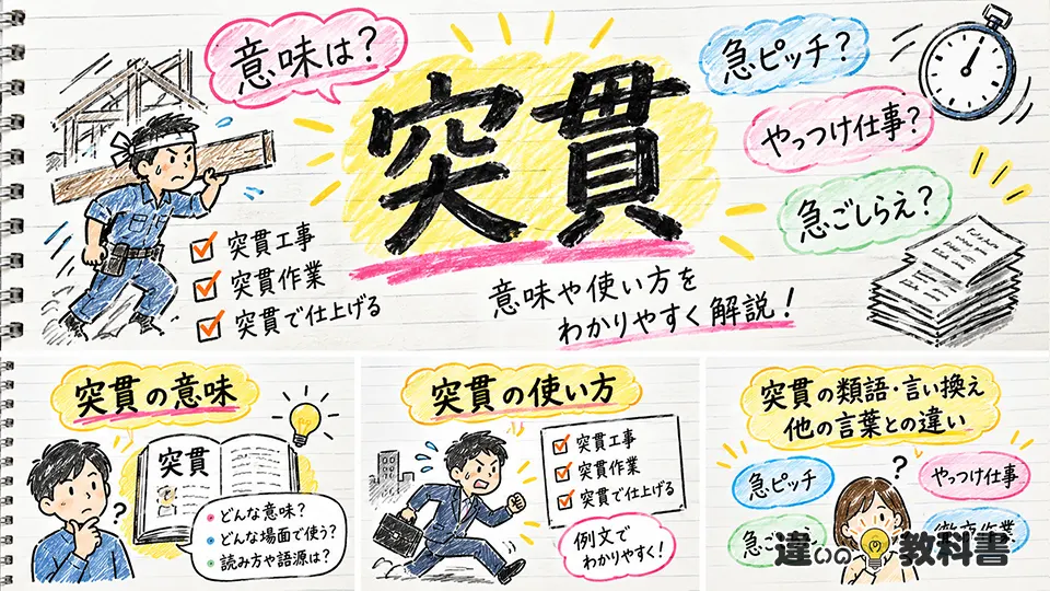 突貫（とっかん）の意味や使い方【図解Note】
