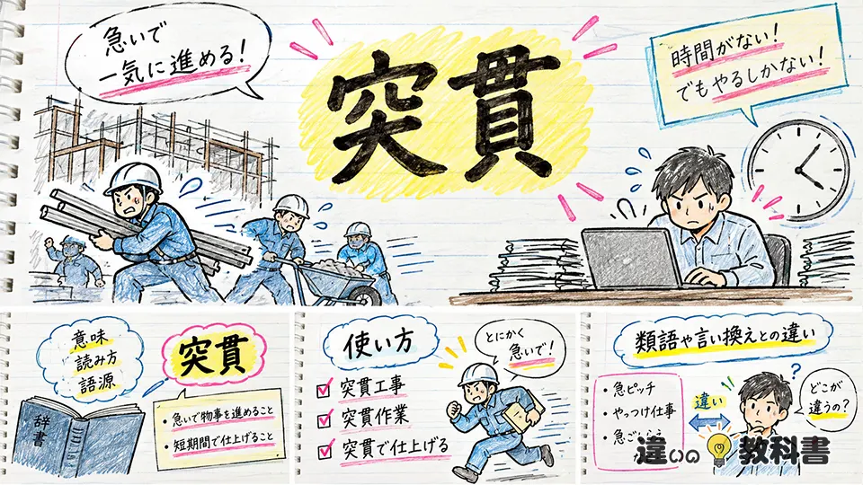 突貫の意味を正しく使うための英語表現・注意点