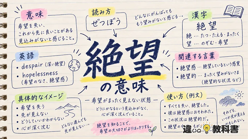 絶望の意味とは？簡単な意味・読み方・漢字・英語表現