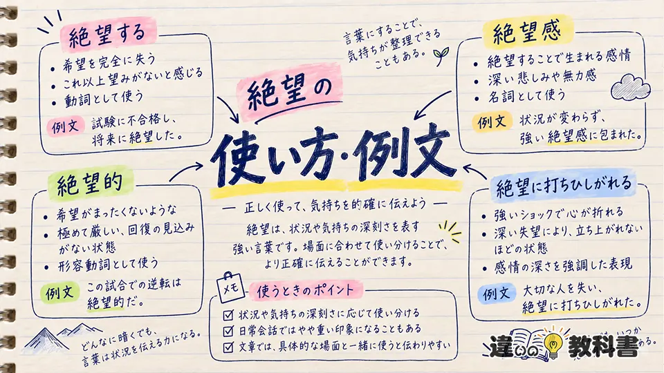 絶望の意味を正しく伝える使い方・例文