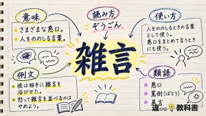 雑言（ぞうごん）の意味や使い方【図解Note】