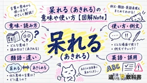 呆れる（あきれる）の意味や使い方【図解Note】