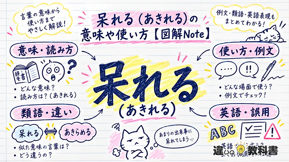 呆れる（あきれる）の意味や使い方【図解Note】